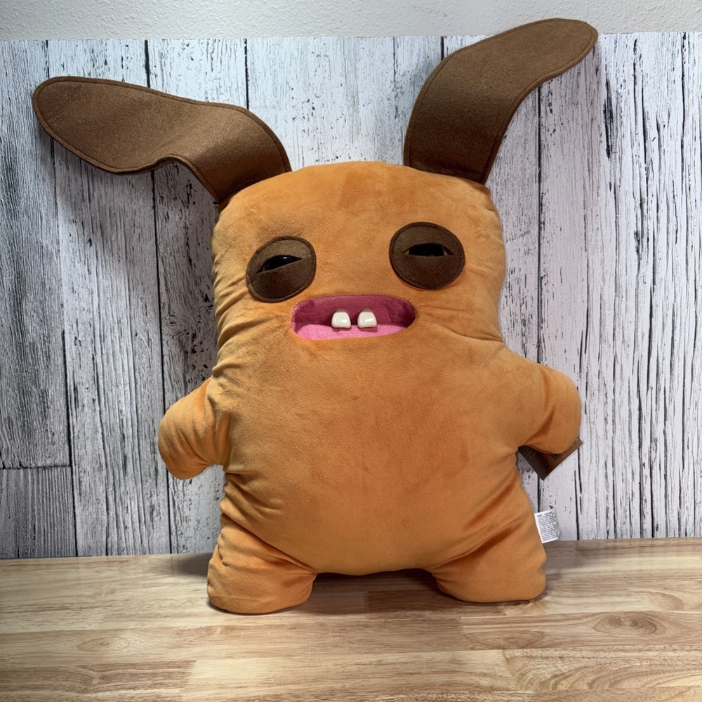 FUGGLER BIGG FUGGS Rabbit Rabbit 17" Plush Animal Teeth Orange Zuru Spin Master